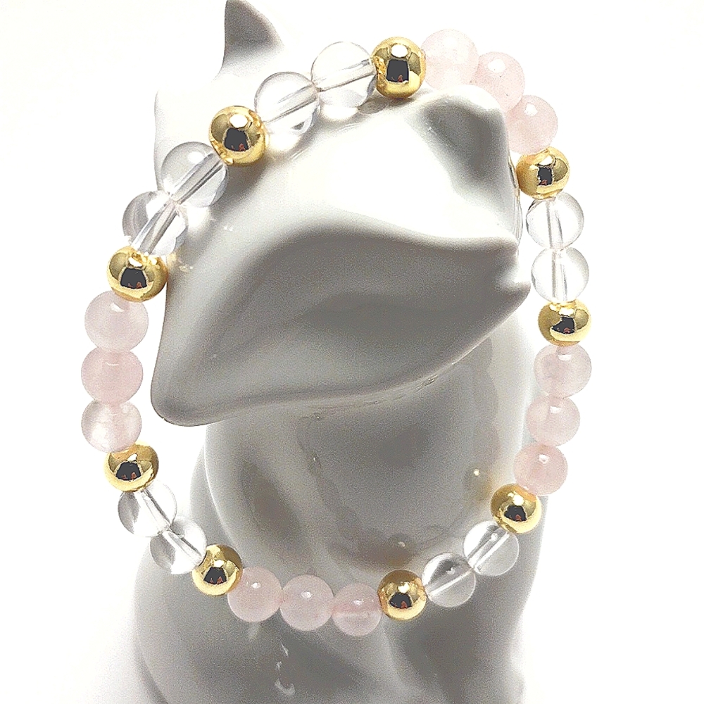 Holistic Bracelet Rose & Clear Quartz